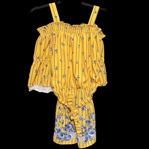 SEQUIN HEARTS GIRLS SILKY ROMPER / SZ: XL - Picture 3 of 8